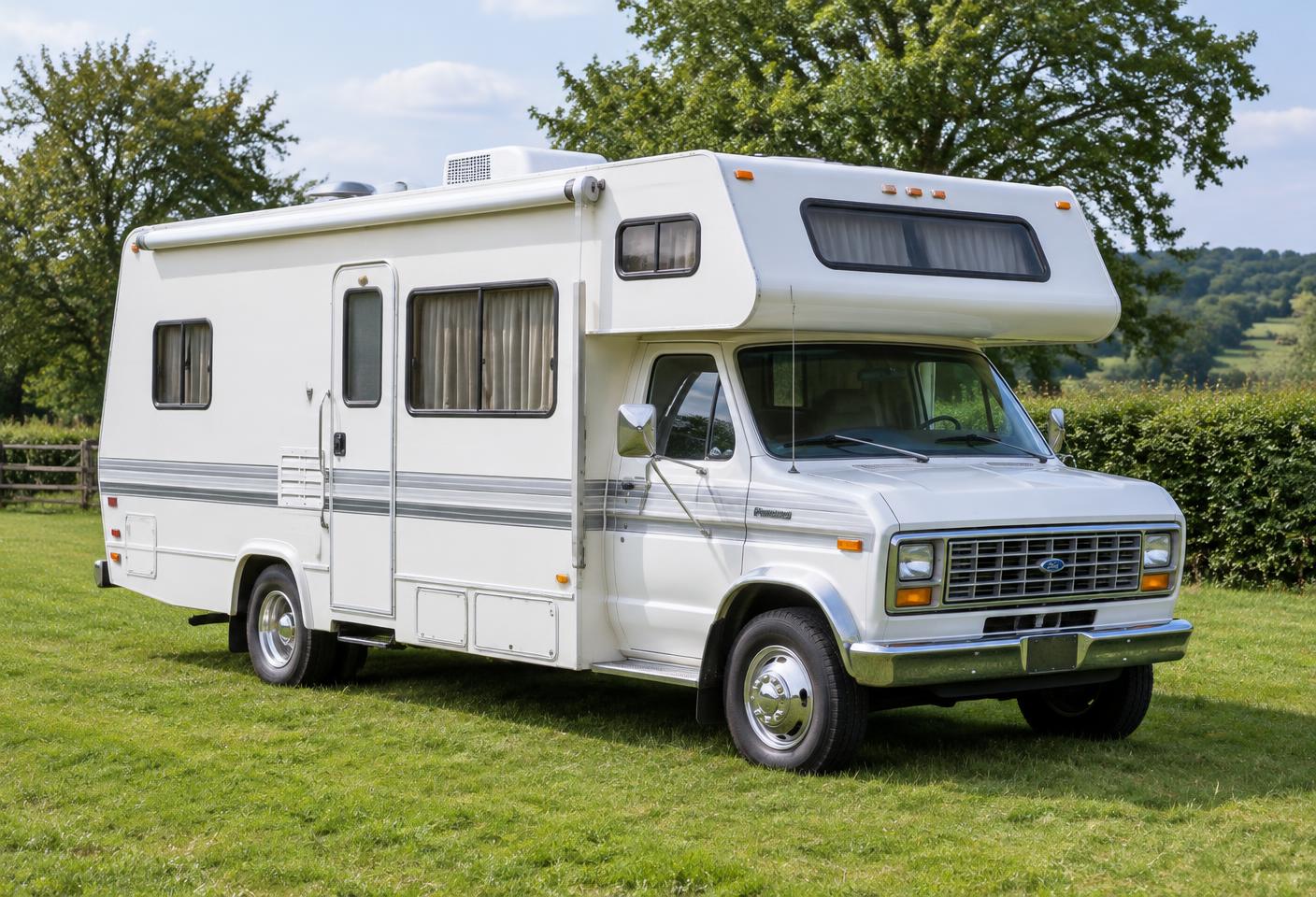 Illustrative classic American motorhome